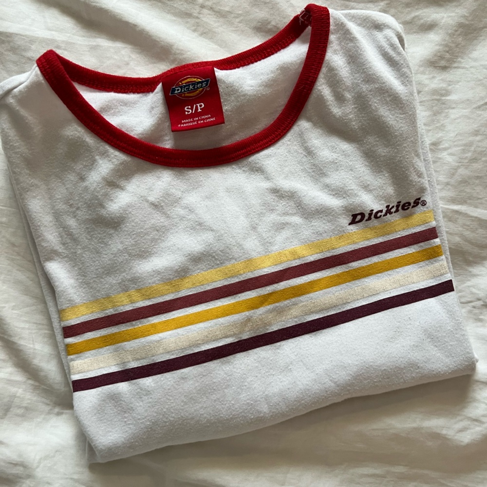 Retro Dickies Red and White T-Shirt